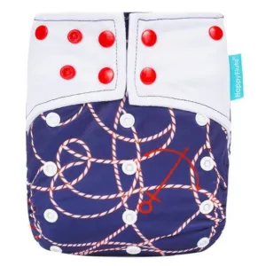 1 Pack Baby Cloth Diaper Reusable Suede Cloth Pocket Nappies - Dark Blue