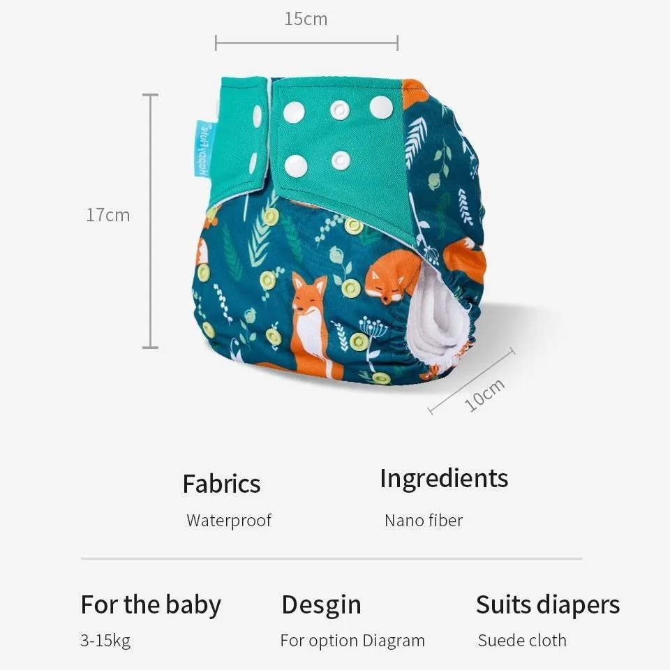 1 Pack Baby Cloth Diaper Reusable Suede Cloth Pocket Nappies - Dark Blue