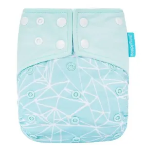 1 Pack Baby Cloth Diaper Reusable Suede Cloth Pocket Nappies - Light Blue