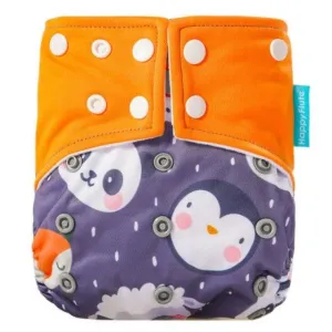 1 Pack Baby Cloth Diaper Reusable Suede Cloth Pocket Nappies - Penguin