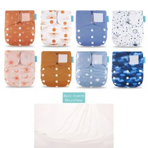 16-Piece Reusable Cloth Diaper Set