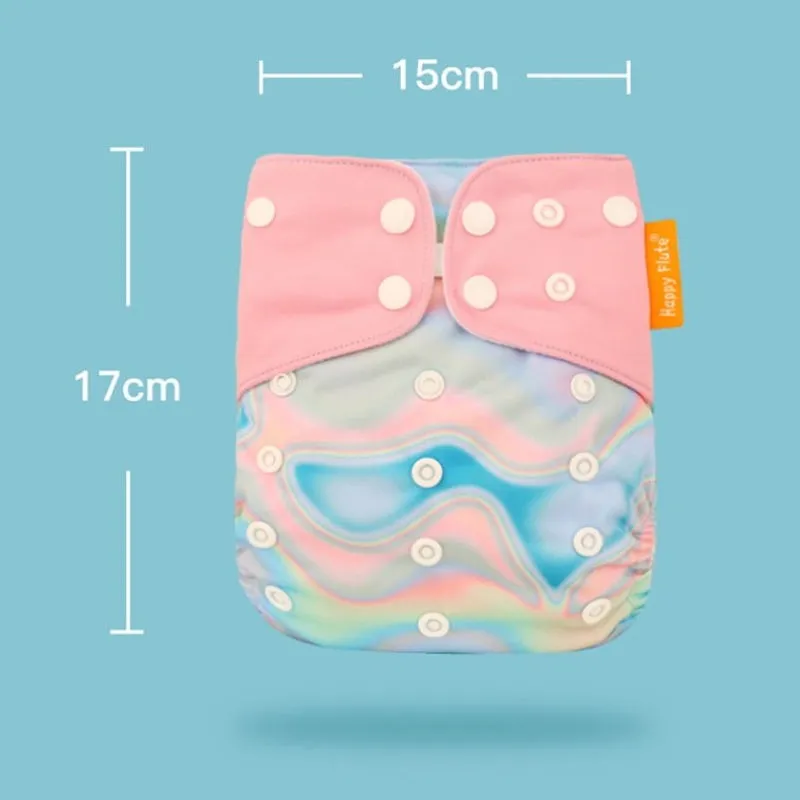 4 Pack Reusable Pocket Cloth Diapers Essentials Set