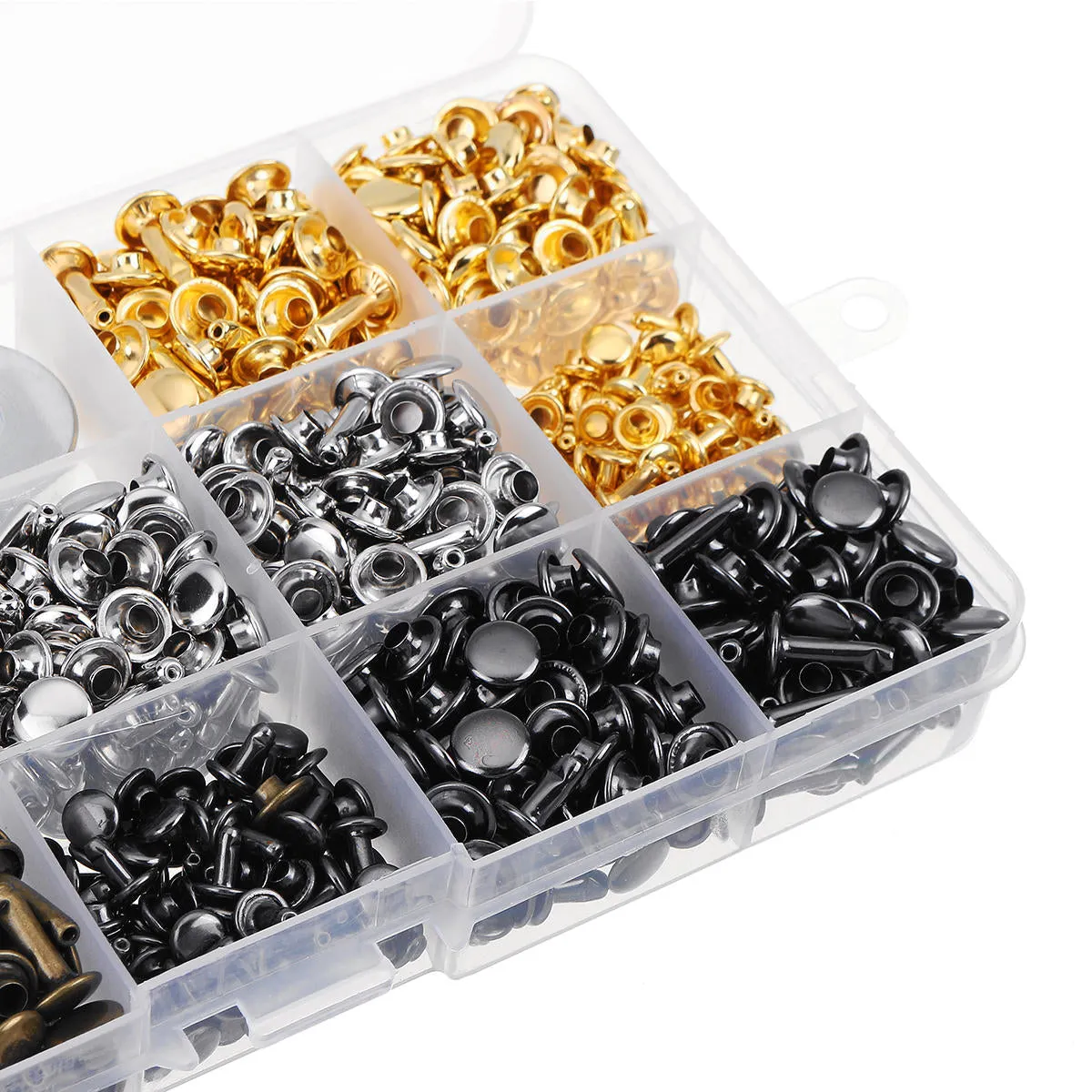 480Pcs Double Cap Rivet Tool Kit for Leather, Hat, Bag, and Clothes Craft