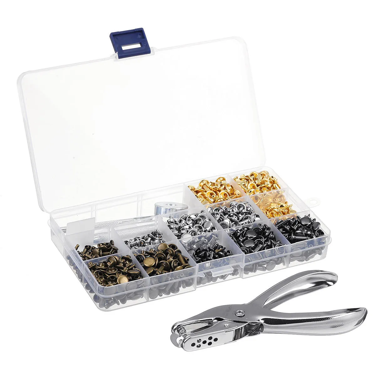 480Pcs Double Cap Rivet Tool Kit for Leather, Hat, Bag, and Clothes Craft
