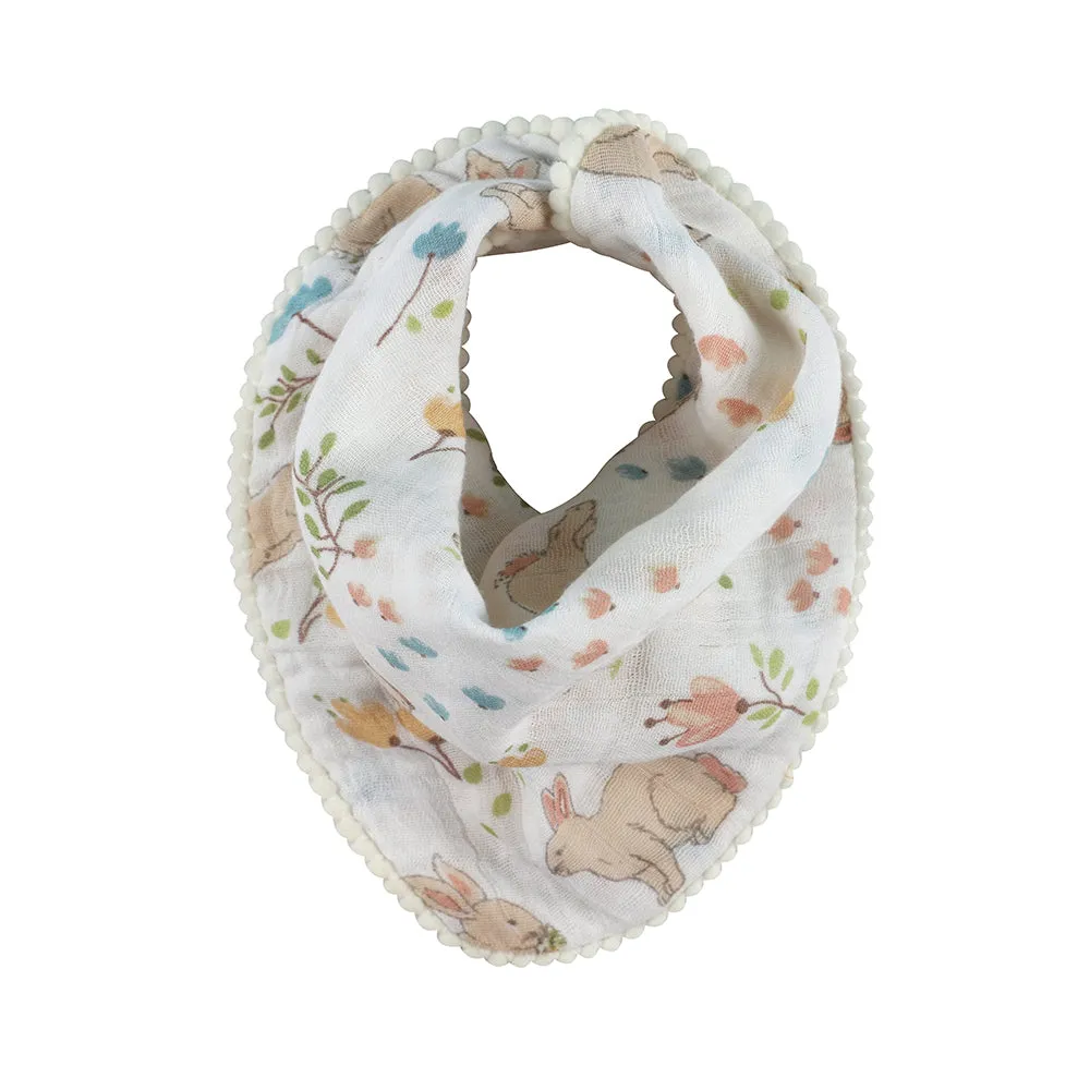 Abracadabra Muslin Bandana Bibs - Bunny Garden