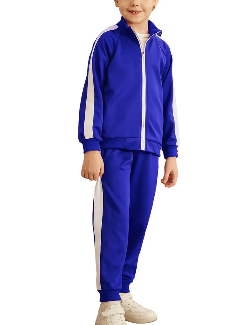 Arshiner Boy's Casual Active Tracksuits Full Zip Sports Jogging Suits Sets