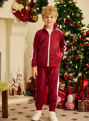 Arshiner Boy's Casual Active Tracksuits Full Zip Sports Jogging Suits Sets