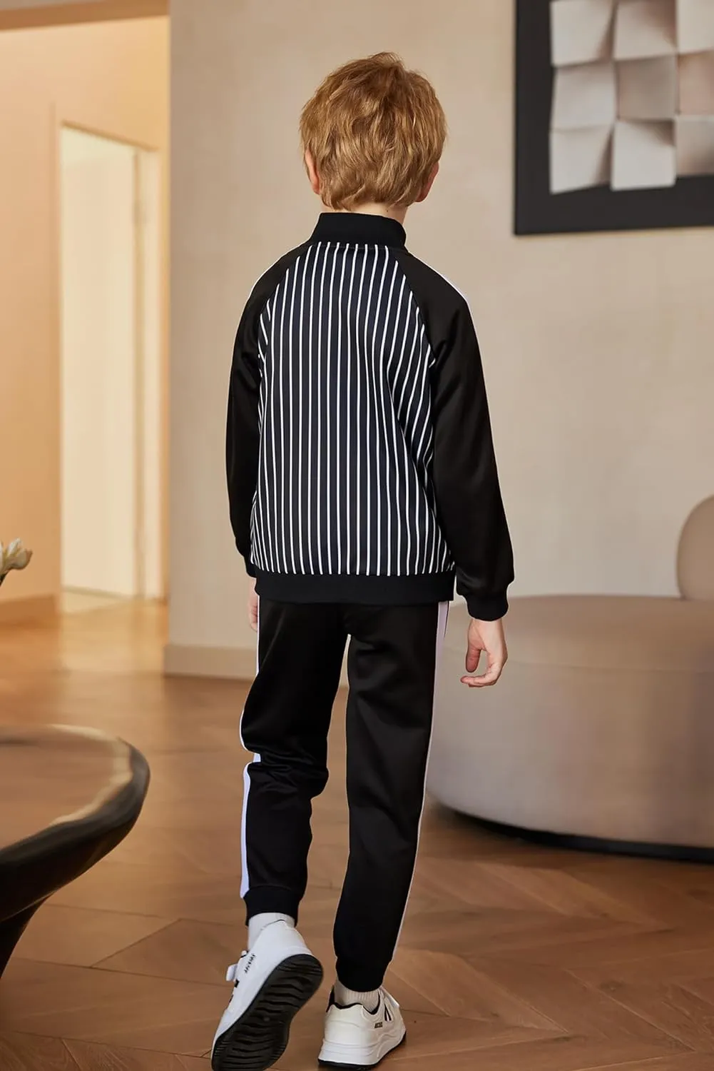 Arshiner Boy's Casual Active Tracksuits Full Zip Sports Jogging Suits Sets