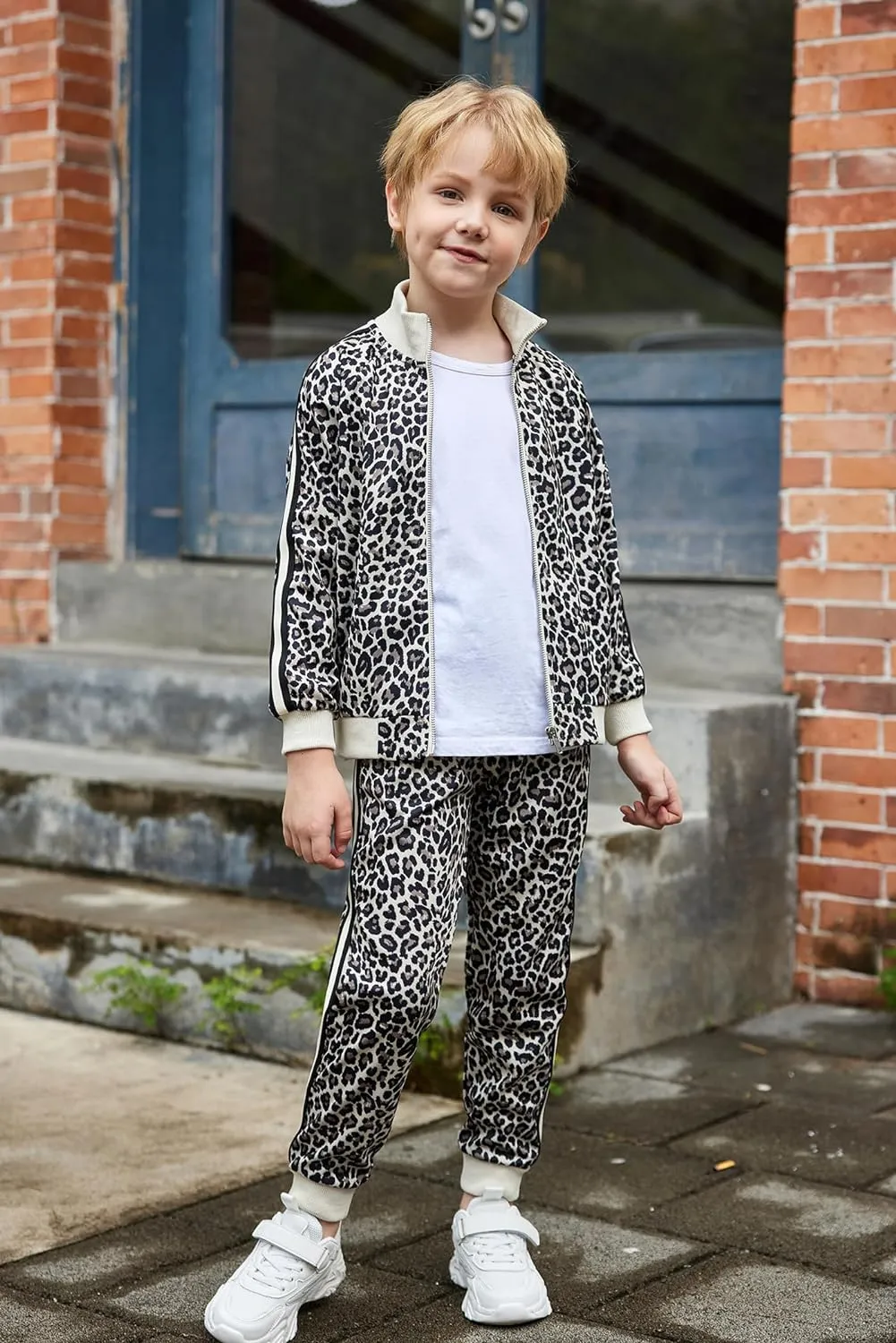 Arshiner Boy's Casual Active Tracksuits Full Zip Sports Jogging Suits Sets