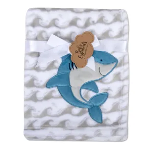 Baby Fleece Blankets 36" x 30" - Shark Themed