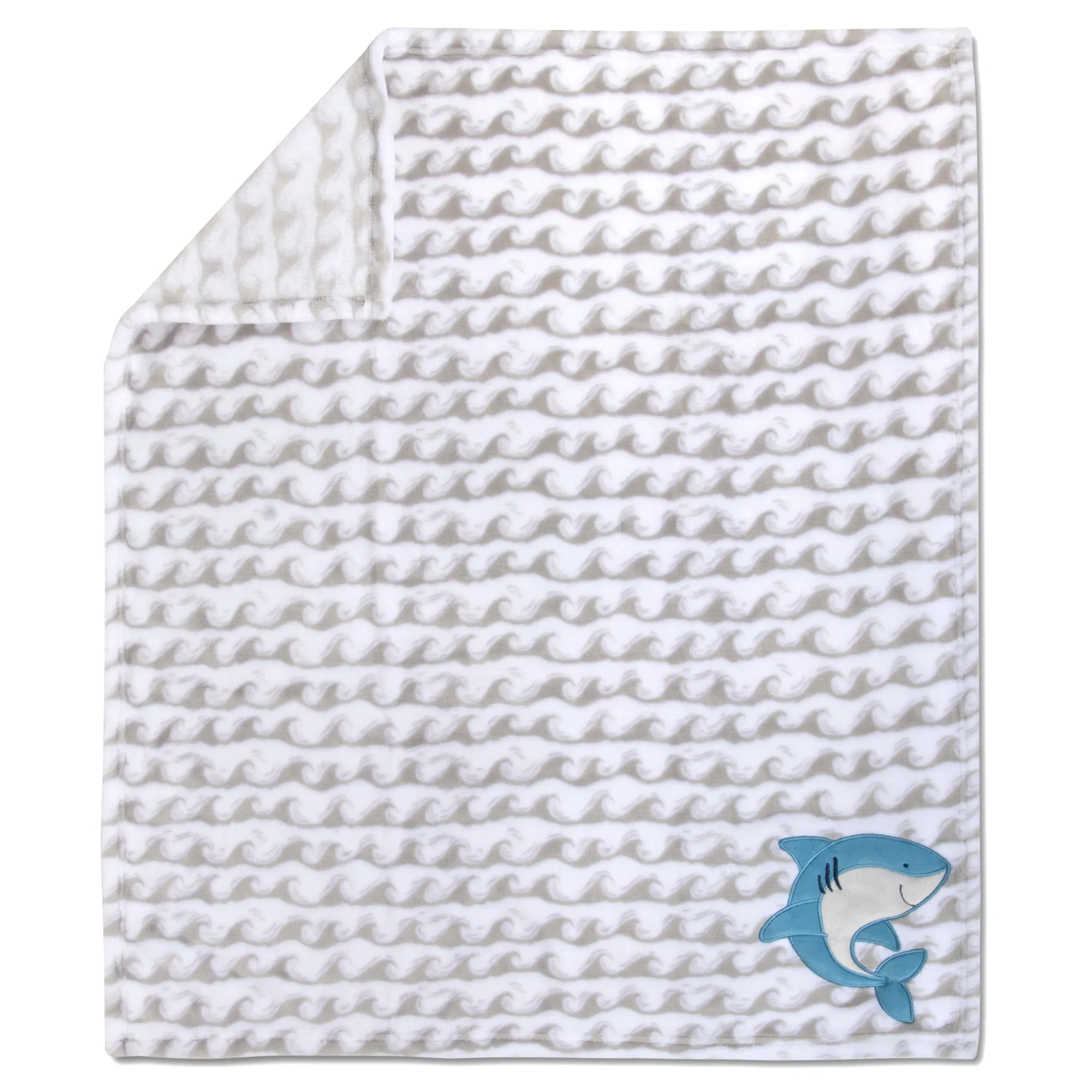 Baby Fleece Blankets 36" x 30" - Shark Themed