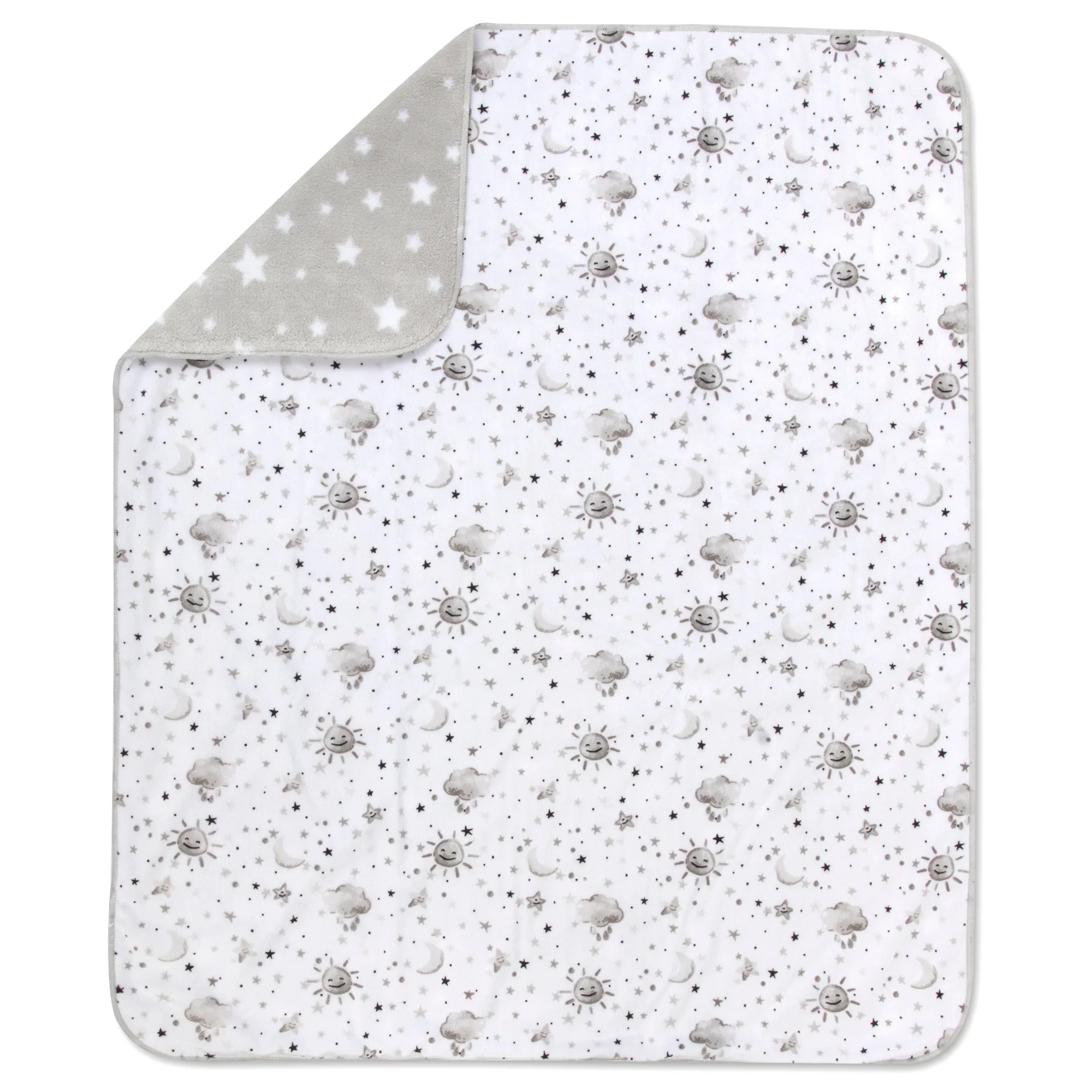 Baby Fleece Reversible Blankets 36" x 30" - Starry Night