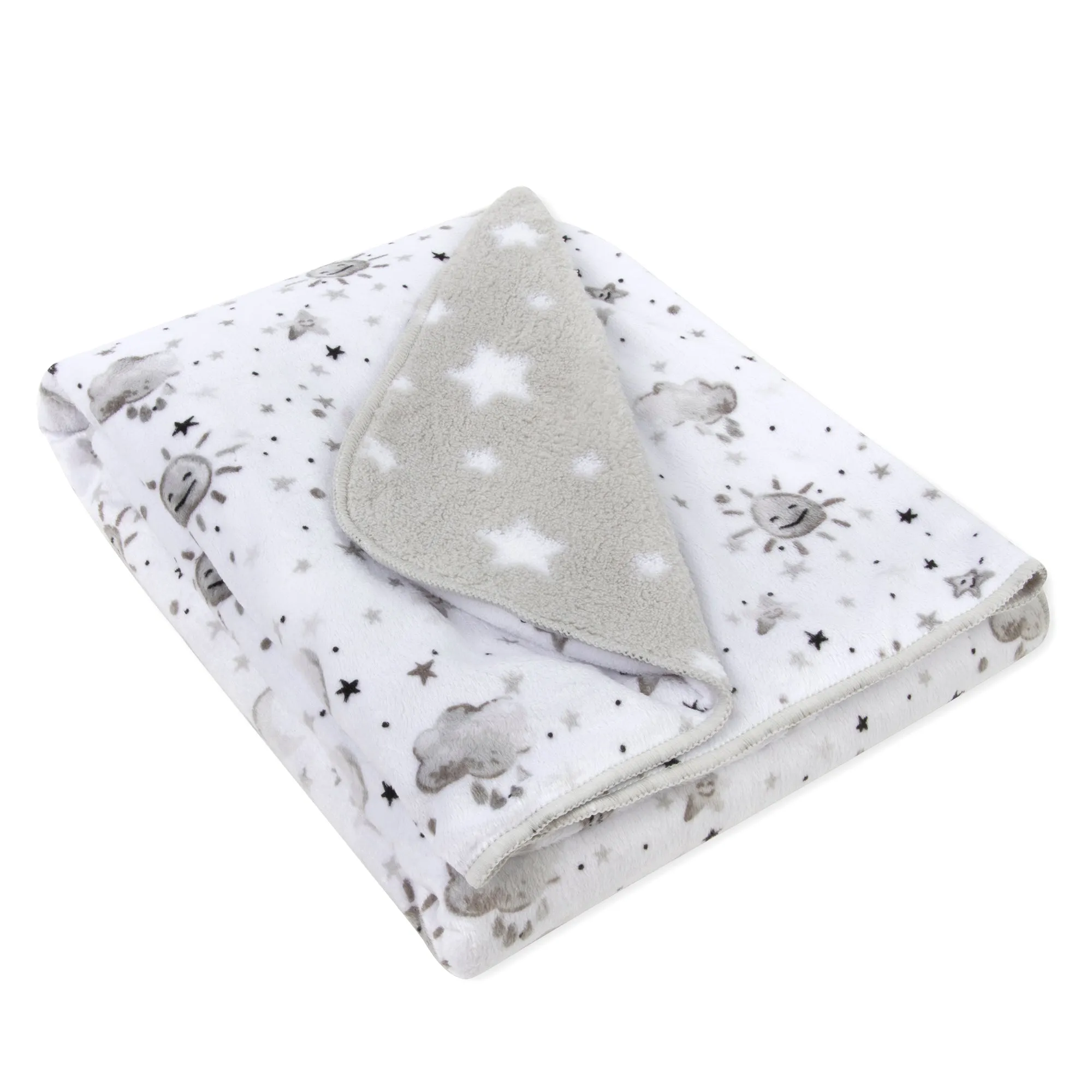Baby Fleece Reversible Blankets 36" x 30" - Starry Night