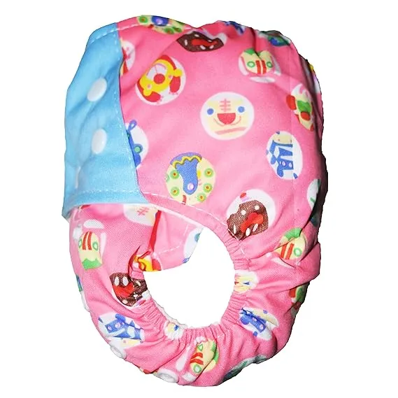 Babymoon 1 Cloth Diaper with 2 5Layers Grey Insert Premium Adjustable Reusable Cloth Diaper (Pink Blue Circular)