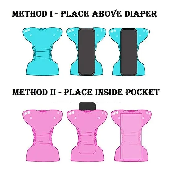 Babymoon 1 Cloth Diaper with 2 5Layers Grey Insert Premium Adjustable Reusable Cloth Diaper (Pink Blue Circular)