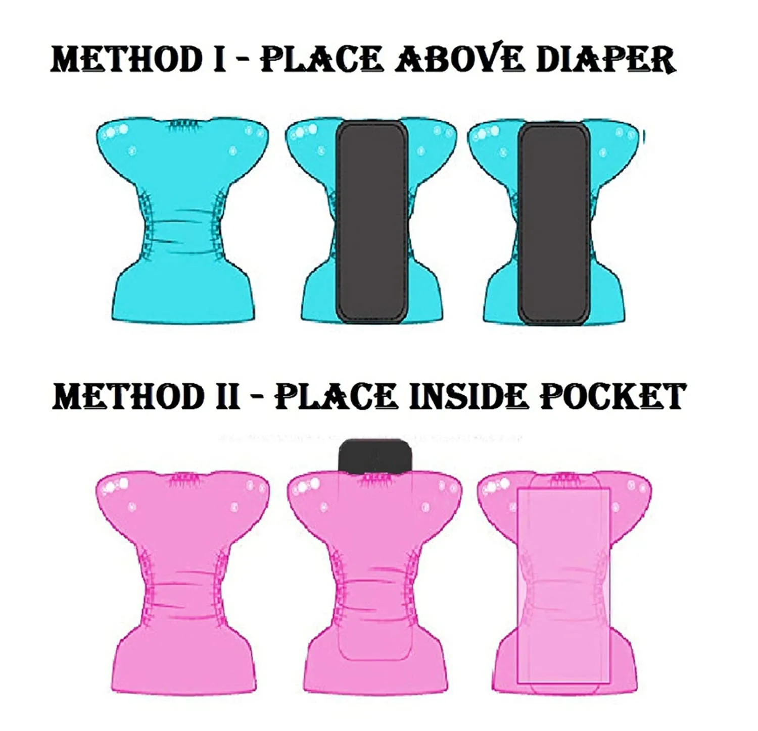 Babymoon 1 Cloth Diaper with 5Layers Grey Insert Premium Adjustable Reusable Cloth Diaper (Paw)