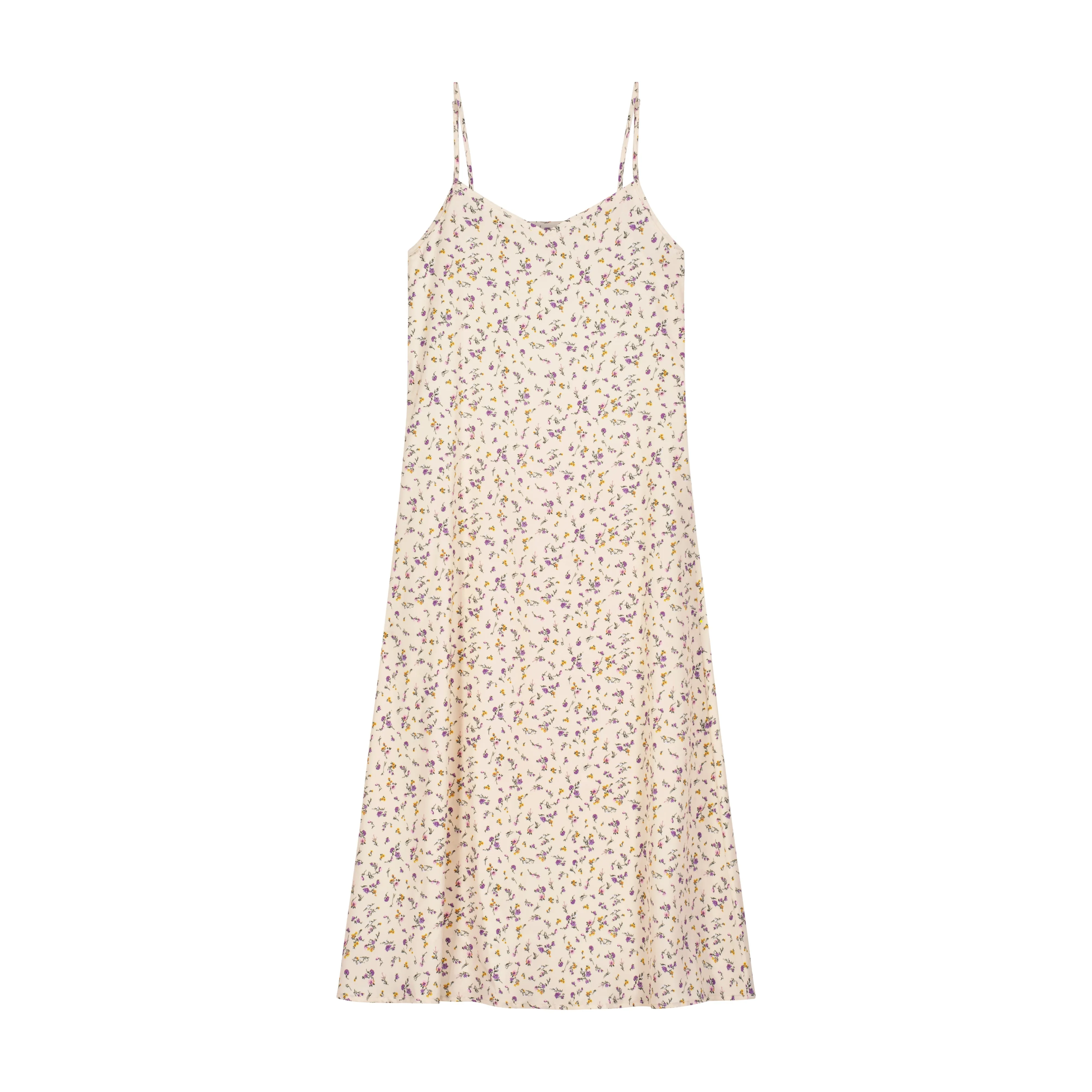 Bliss Satin Slip Dress Combo Cream Print