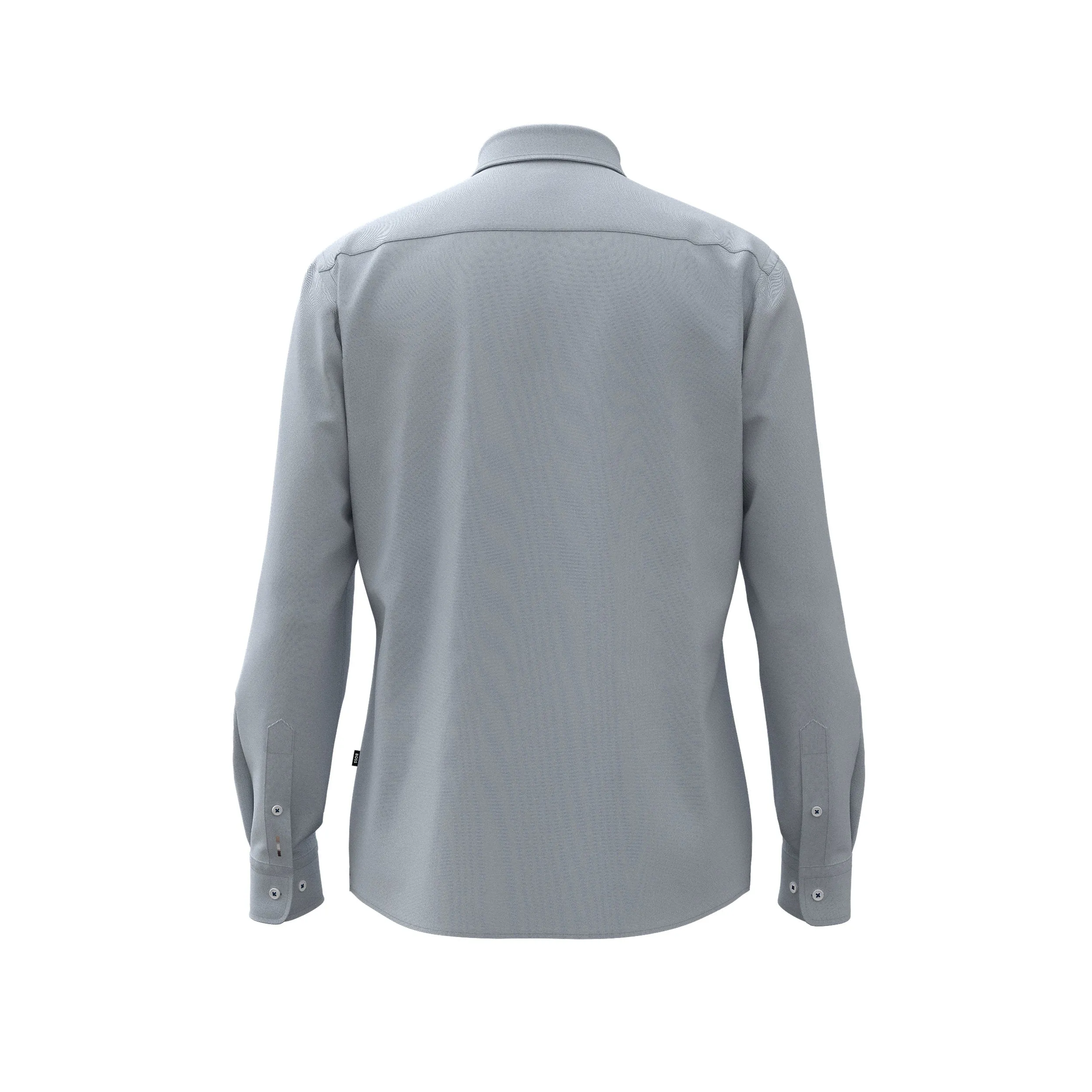 BOSS - ROAN Open Blue Slim Fit Oxford Cotton Shirt with Button Down Collar 50520265 485