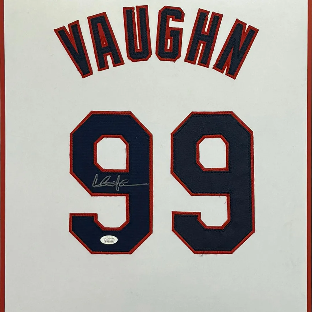 Charlie Sheen Signed Major League Custom Space Saver Framed Baseball Jersey