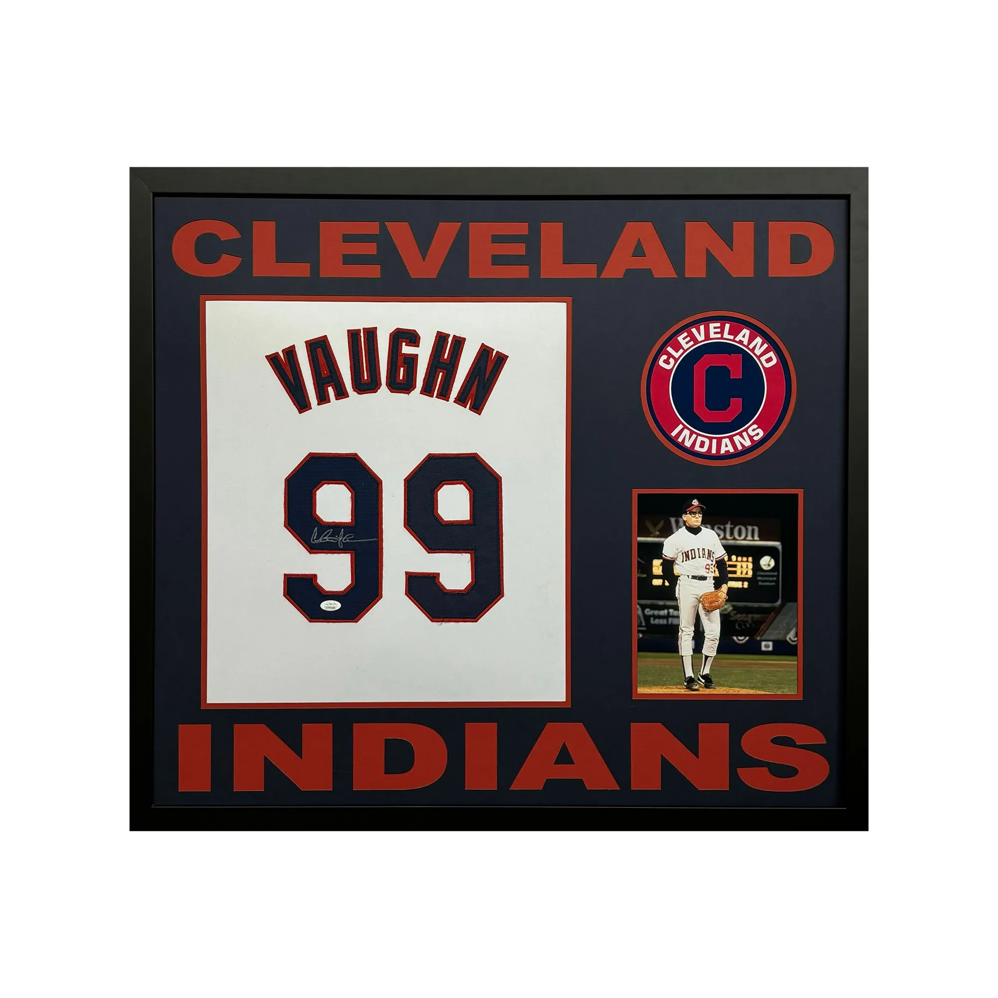 Charlie Sheen Signed Major League Custom Space Saver Framed Baseball Jersey