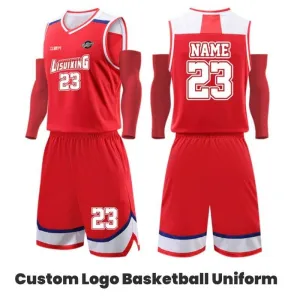 Custom Design Men's Red Mesh Athletic Basketball Jersey