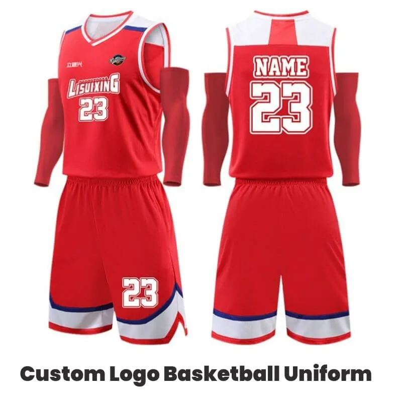 Custom Design Men's Red Mesh Athletic Basketball Jersey