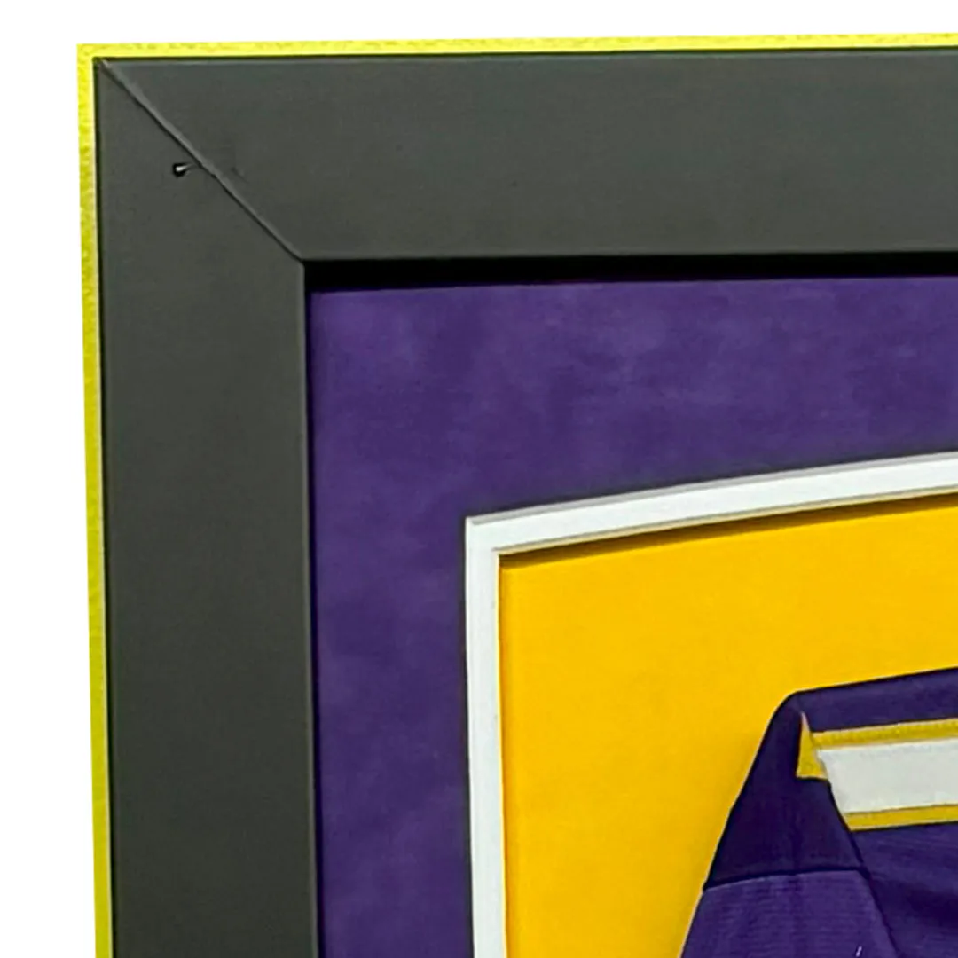 Daunte Culpepper Signed Purple Custom Suede Matte Framed Football Jersey