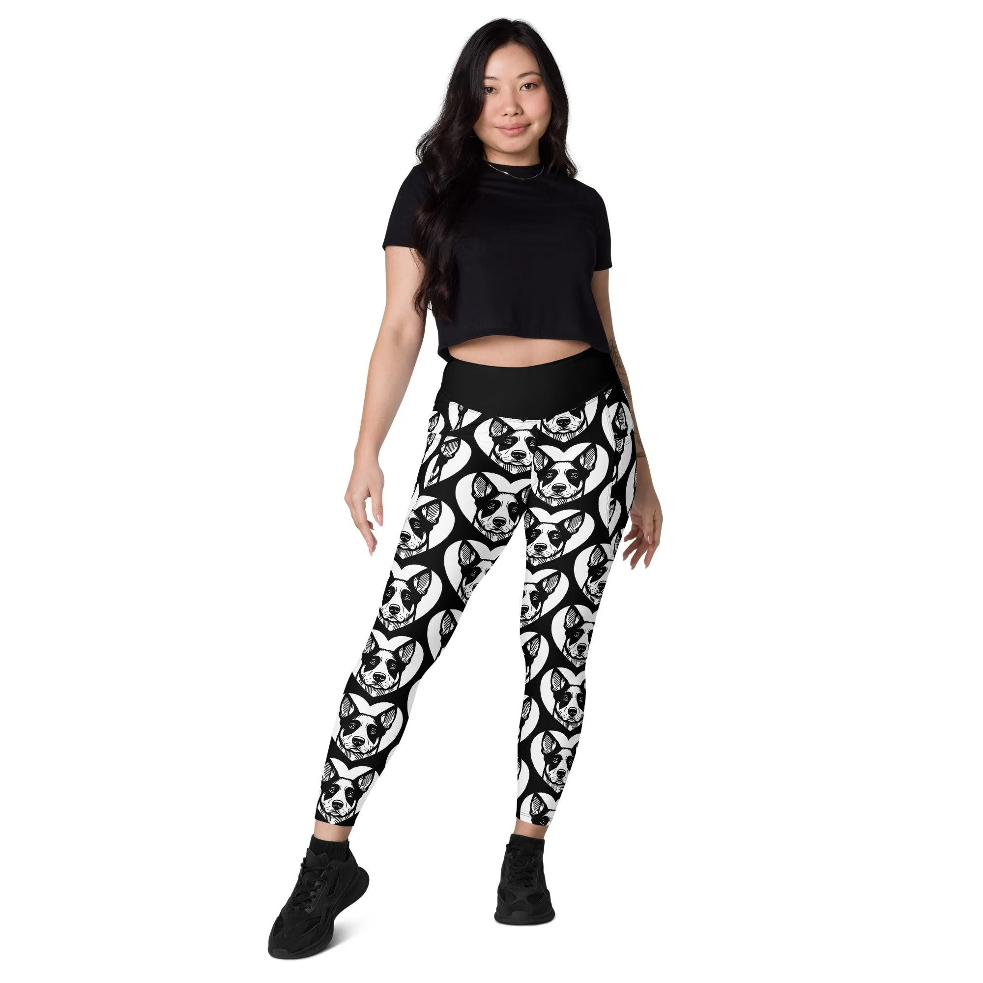 DOG BREED LEGGINGS with pockets - AUSTRALIAN STUMPY TAIL CATTLE DOG - HERTTAHOUND