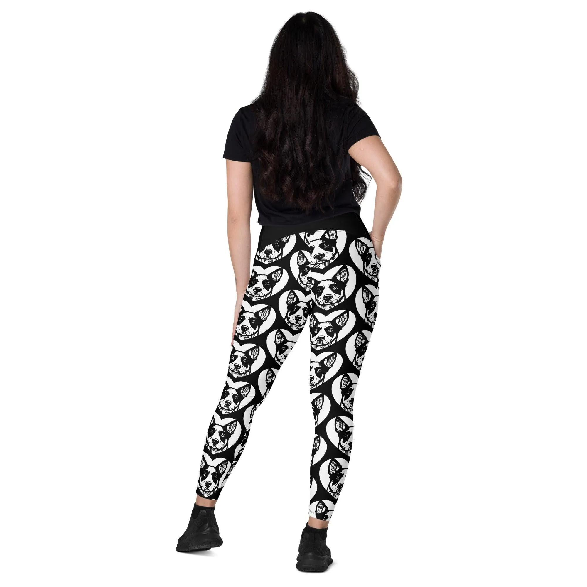 DOG BREED LEGGINGS with pockets - AUSTRALIAN STUMPY TAIL CATTLE DOG - HERTTAHOUND