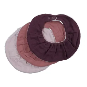 Fabelab Ruffle Bib 3 Pack Berry