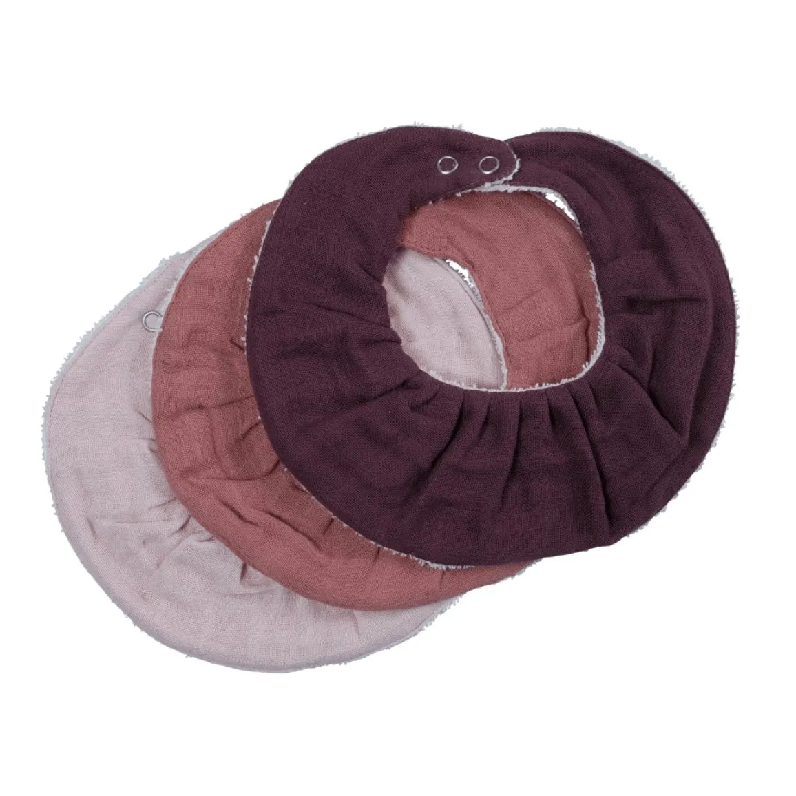 Fabelab Ruffle Bib 3 Pack Berry