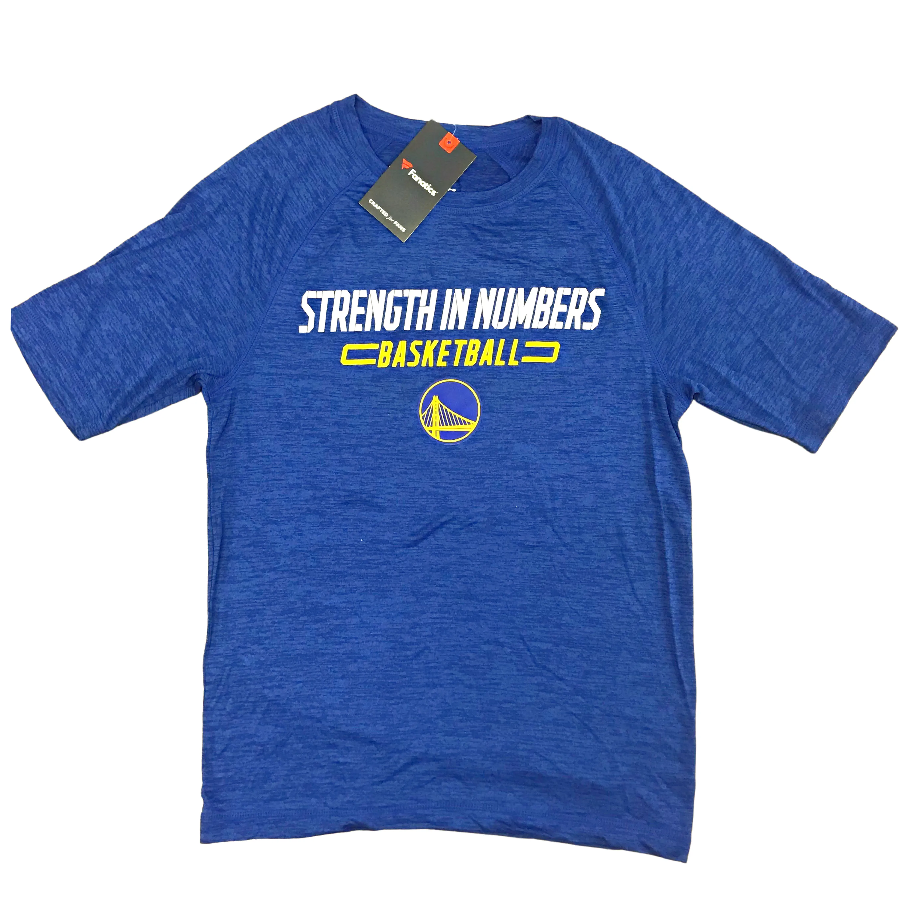 FANATICS Golden State Warriors "STRENGTH IN NUMBERS" HEATHER T-SHIRT-BLUE
