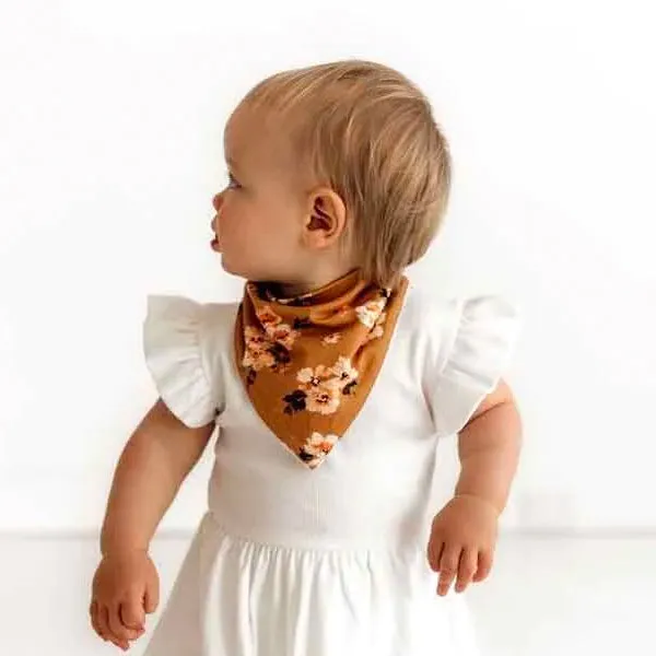 Golden Flower Dribble Bib