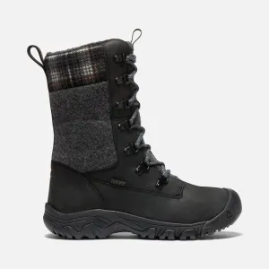 Keen Women's Greta Tall Waterproof Boots- Black/ Black Plaid