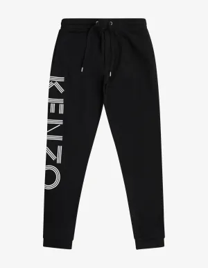 Kenzo Black Logo Print Track Pants