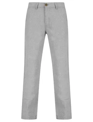 Maulua Cotton Linen Straight Leg Trousers in Grey - Tokyo Laundry
