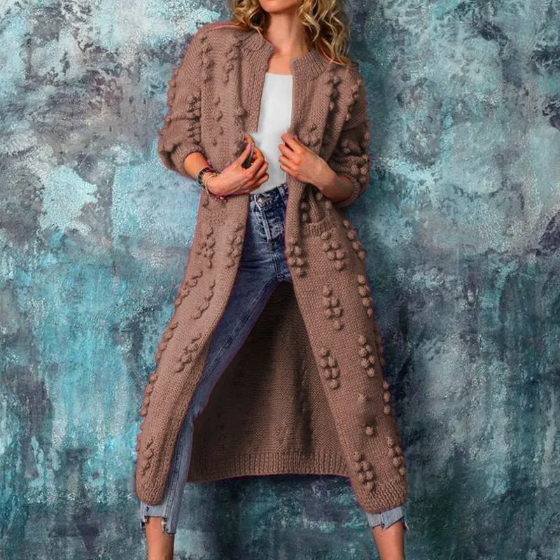 Maxi Longline Cable Knit Cardigan Outwear