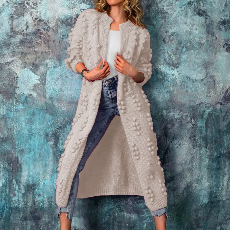Maxi Longline Cable Knit Cardigan Outwear