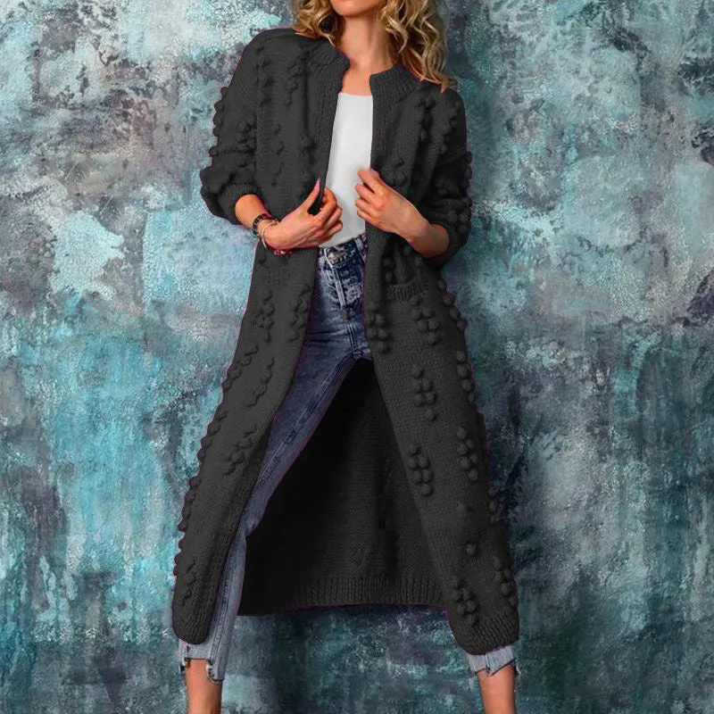Maxi Longline Cable Knit Cardigan Outwear
