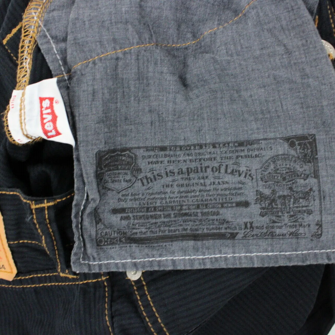Mens LEVIS 501 Chinos Black | W38 L34