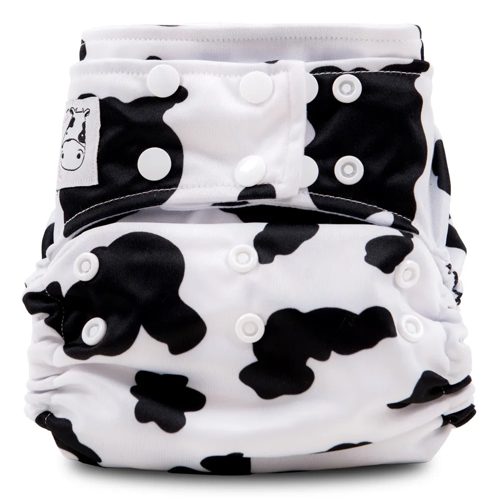 Moo Moo Kow Bamboo Cloth Diaper One Size Snap - Moo Moo