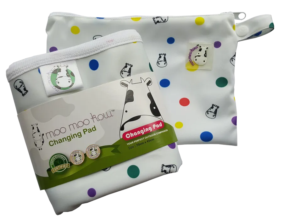 Moo Moo Kow Changing Pad Travel Size - Dot Dot
