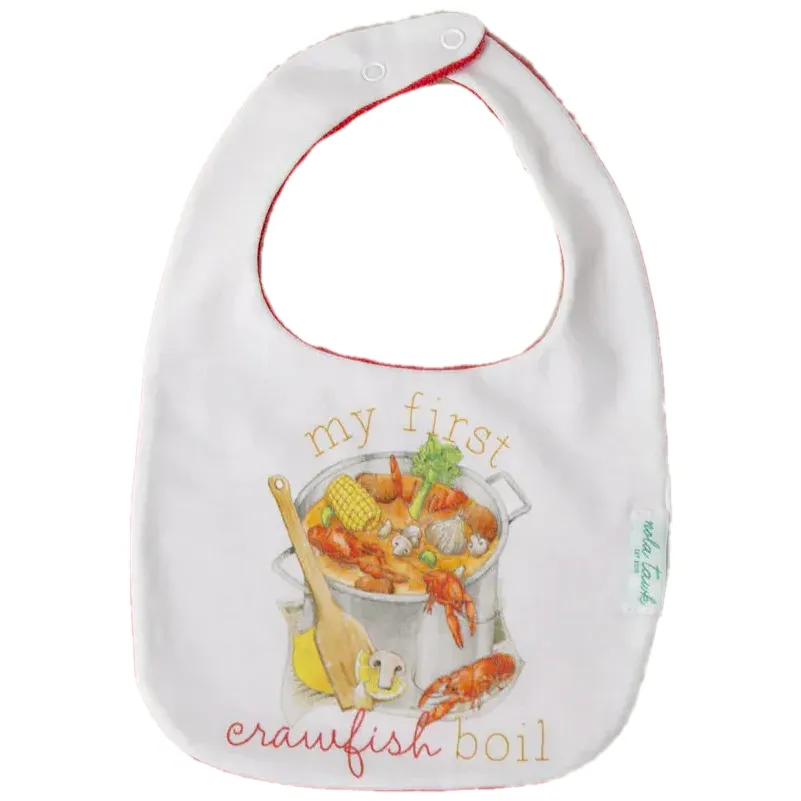 My First Crawfish Boil Organic Cotton Bib