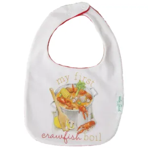 My First Crawfish Boil Organic Cotton Bib