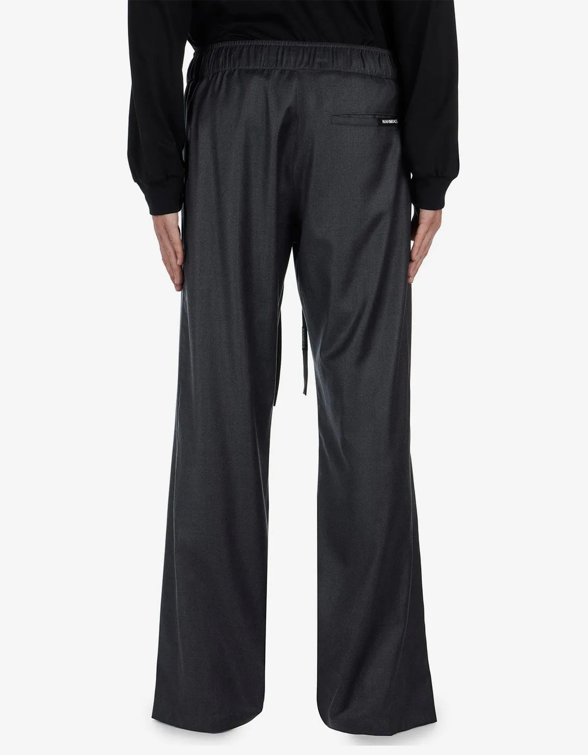 Nahmias Grey Wool Track Pants