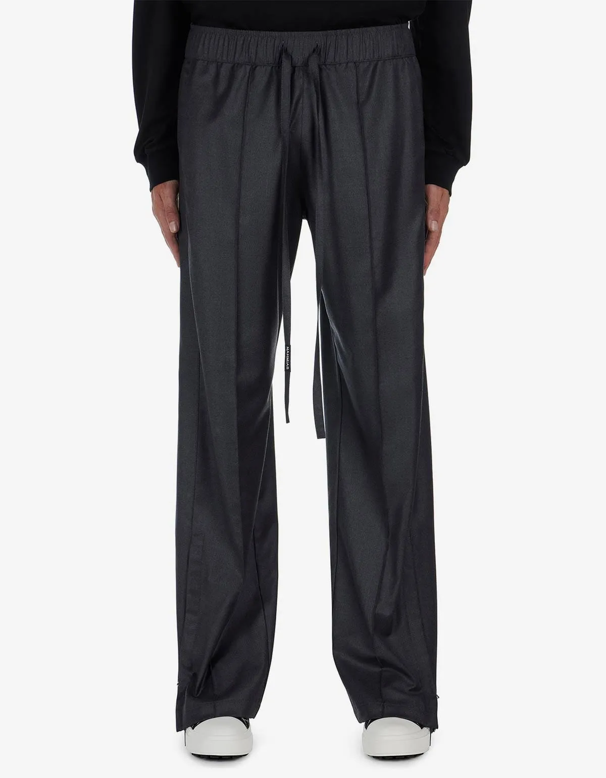 Nahmias Grey Wool Track Pants