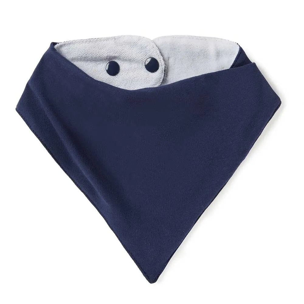 Navy Organic Dribble Bib