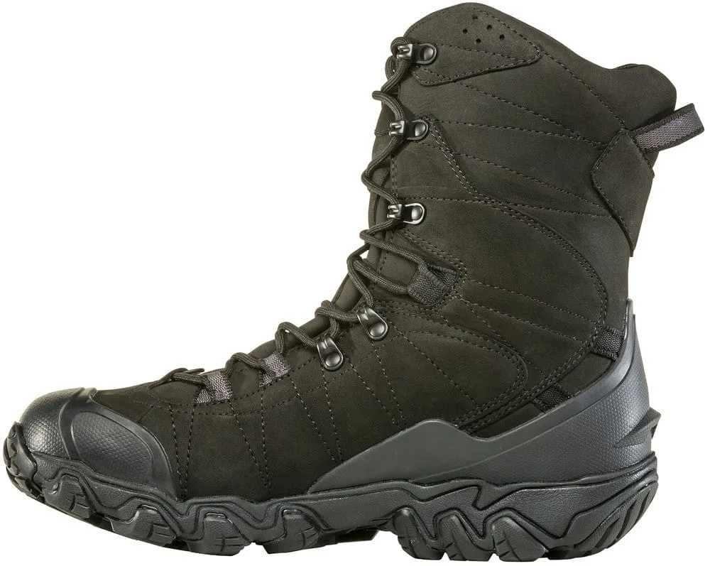 Oboz Men's Bridger 10" Insulated Waterproof Hiking Boots- Midnight Black