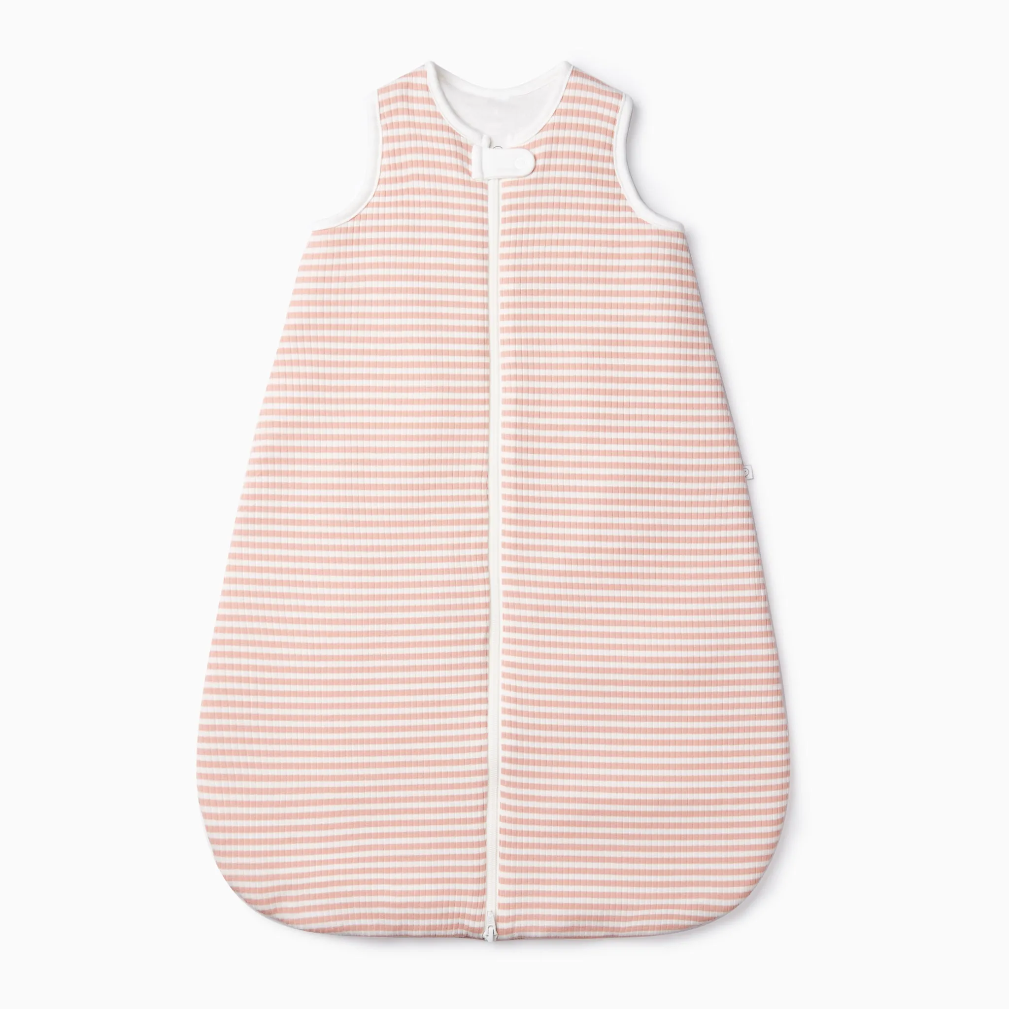 Pink Stripe Ribbed Front Opening Sleep Sack 1.5 TOG