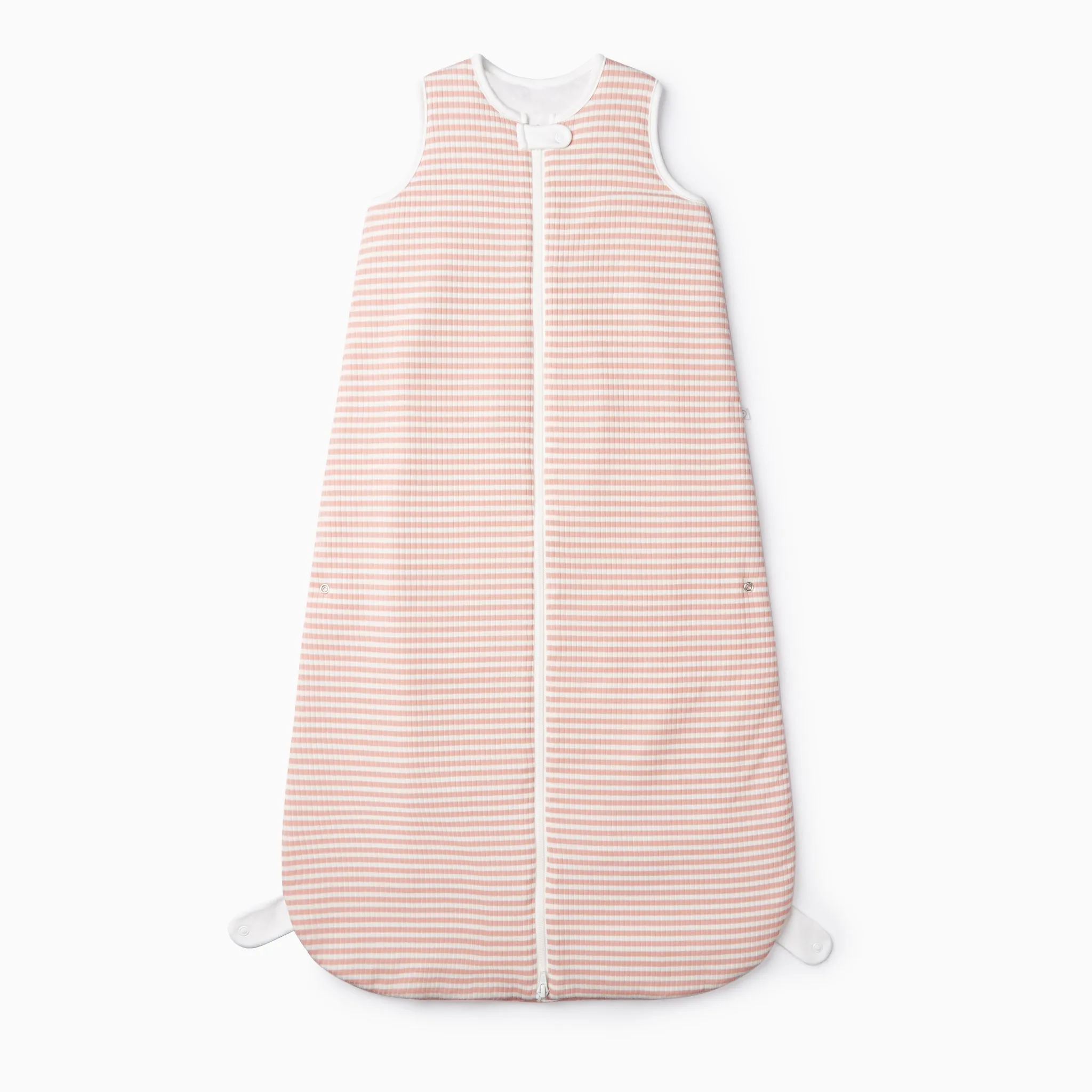 Pink Stripe Ribbed Front Opening Sleep Sack 1.5 TOG